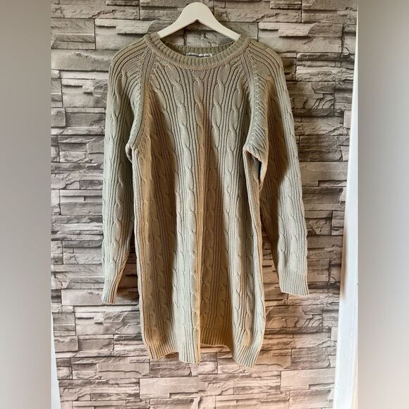 Adrienne Vittadini || Women’s Cashmere Long Sleeve Ribbed Sweater Dress - Picture 1 of 8